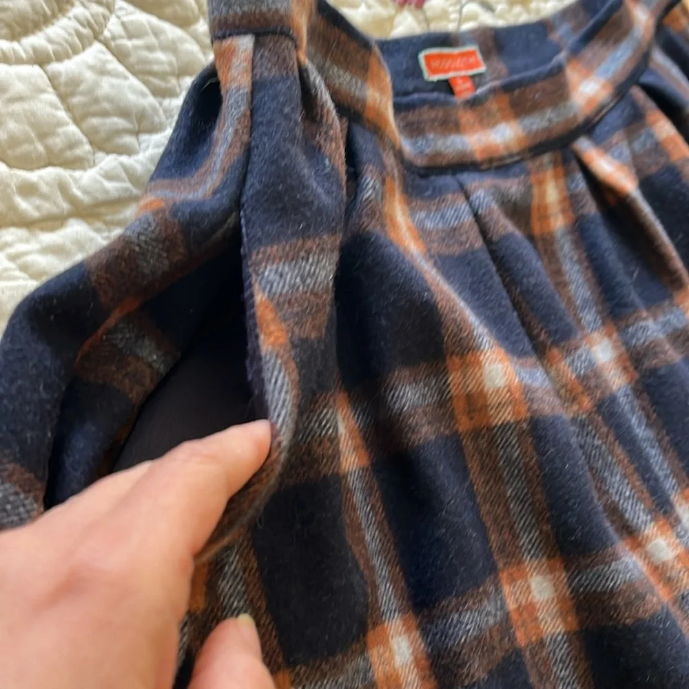 Blue, Orange, and White Plaid Mini Skirt- Modcloth - Picture 4 of 8